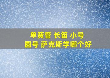 单簧管 长笛 小号 圆号 萨克斯学哪个好